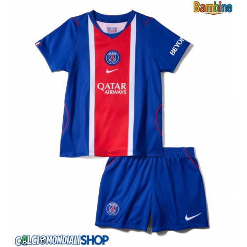 Maglie da calcio Paris Saint-Germain Prima Maglia Bambino 2026-27 Manica Corta + Pantaloni corti)
